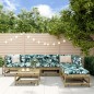 vidaXL Juego de muebles jardín 7 pzas y cojines madera pino impregnada vidaXL Juego de muebles jardín 7 pzas y cojines madera pino impregnada