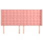 vidaXL Cabecero con orejas de terciopelo rosa 203x16x118/128 cm vidaXL Cabecero con orejas de terciopelo rosa 203x16x118/128 cm