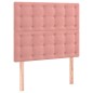 vidaXL Cabecero con luces LED terciopelo rosa 100x5x118/128 cm vidaXL Cabecero con luces LED terciopelo rosa 100x5x118/128 cm