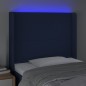 vidaXL Cabecero con LED de tela azul 93x16x118/128 cm vidaXL Cabecero con LED de tela azul 93x16x118/128 cm