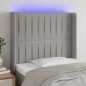 vidaXL Cabecero con LED de tela gris claro 103x16x118/128 cm vidaXL Cabecero con LED de tela gris claro 103x16x118/128 cm