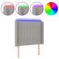 vidaXL Cabecero con LED de tela gris claro 103x16x118/128 cm vidaXL Cabecero con LED de tela gris claro 103x16x118/128 cm