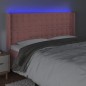 vidaXL Cabecero con LED de terciopelo rosa 203x16x118/128 cm vidaXL Cabecero con LED de terciopelo rosa 203x16x118/128 cm