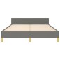 vidaXL Estructura de cama con cabecero de tela gris oscuro 140x200 cm vidaXL Estructura de cama con cabecero de tela gris oscuro 140x200 cm