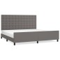 vidaXL Estructura de cama con cabecero cuero sintético gris 200x200 cm vidaXL Estructura de cama con cabecero cuero sintético gris 200x200 cm