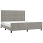 vidaXL Estructura de cama con cabecero terciopelo gris claro 180x200cm vidaXL Estructura de cama con cabecero terciopelo gris claro 180x200cm