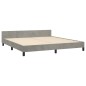 vidaXL Estructura de cama con cabecero terciopelo gris claro 180x200cm vidaXL Estructura de cama con cabecero terciopelo gris claro 180x200cm