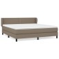 vidaXL Cama box spring con colchón tela gris taupe 160x200 cm vidaXL Cama box spring con colchón tela gris taupe 160x200 cm
