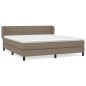 vidaXL Cama box spring con colchón tela gris taupe 180x200 cm vidaXL Cama box spring con colchón tela gris taupe 180x200 cm