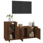vidaXL Set de muebles para TV 2 pzas madera contrachapada roble marrón