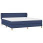 vidaXL Cama box spring con colchón tela azul 180x200 cm vidaXL Cama box spring con colchón tela azul 180x200 cm