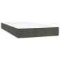 vidaXL Cama box spring con colchón terciopelo gris oscuro 90x200 cm vidaXL Cama box spring con colchón terciopelo gris oscuro 90x200 cm
