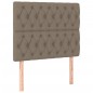 vidaXL Cama box spring con colchón tela gris taupe 100x200 cm vidaXL Cama box spring con colchón tela gris taupe 100x200 cm