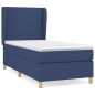 vidaXL Cama box spring con colchón tela azul 90x190 cm vidaXL Cama box spring con colchón tela azul 90x190 cm
