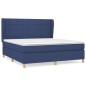 vidaXL Cama box spring con colchón tela azul 180x200 cm vidaXL Cama box spring con colchón tela azul 180x200 cm