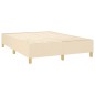 vidaXL Cama box spring con colchón tela color crema 140x190 cm vidaXL Cama box spring con colchón tela color crema 140x190 cm