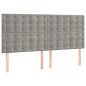 vidaXL Cama box spring con colchón terciopelo gris claro 180x200 cm vidaXL Cama box spring con colchón terciopelo gris claro 180x200 cm