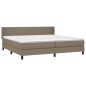 vidaXL Cama box spring con colchón tela gris taupe 200x200 cm vidaXL Cama box spring con colchón tela gris taupe 200x200 cm