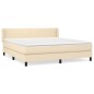 vidaXL Cama box spring con colchón tela color crema 180x200 cm vidaXL Cama box spring con colchón tela color crema 180x200 cm