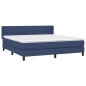 vidaXL Cama box spring con colchón tela azul 180x200 cm vidaXL Cama box spring con colchón tela azul 180x200 cm