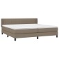 vidaXL Cama box spring con colchón tela gris taupe 200x200 cm vidaXL Cama box spring con colchón tela gris taupe 200x200 cm