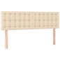 vidaXL Cama box spring con colchón tela color crema 140x190 cm vidaXL Cama box spring con colchón tela color crema 140x190 cm