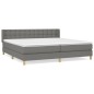 vidaXL Cama box spring con colchón tela gris oscuro 180x200 cm vidaXL Cama box spring con colchón tela gris oscuro 180x200 cm