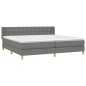 vidaXL Cama box spring con colchón tela gris oscuro 180x200 cm vidaXL Cama box spring con colchón tela gris oscuro 180x200 cm