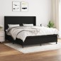 vidaXL Cama box spring con colchón tela negro 180x200 cm vidaXL Cama box spring con colchón tela negro 180x200 cm