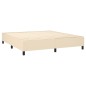 vidaXL Cama box spring con colchón tela color crema 180x200 cm vidaXL Cama box spring con colchón tela color crema 180x200 cm