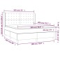vidaXL Cama box spring con colchón tela gris oscuro 180x200 cm