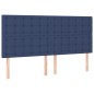 vidaXL Cama box spring con colchón tela azul 160x200 cm vidaXL Cama box spring con colchón tela azul 160x200 cm