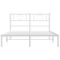 vidaXL Estructura de cama de metal con cabecero blanca 120x190 cm vidaXL Estructura de cama de metal con cabecero blanca 120x190 cm