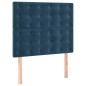 vidaXL Cama box spring con colchón terciopelo azul oscuro 100x200 cm vidaXL Cama box spring con colchón terciopelo azul oscuro 100x200 cm