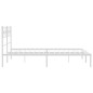 vidaXL Estructura de cama con cabecero metal blanca 140x200 cm vidaXL Estructura de cama con cabecero metal blanca 140x200 cm
