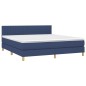 vidaXL Cama box spring con colchón y LED tela azul 180x200 cm vidaXL Cama box spring con colchón y LED tela azul 180x200 cm