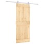 vidaXL Puerta corredera con herrajes madera maciza de pino 85x210 cm vidaXL Puerta corredera con herrajes madera maciza de pino 85x210 cm