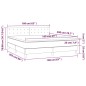 vidaXL Cama box spring con colchón LED tela gris taupe 160x200 cm vidaXL Cama box spring con colchón LED tela gris taupe 160x200 cm