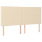 vidaXL Cama box spring colchón y luces LED tela crema 180x200 cm vidaXL Cama box spring colchón y luces LED tela crema 180x200 cm