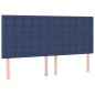 vidaXL Cama box spring colchón y luces LED tela azul 160x200 cm vidaXL Cama box spring colchón y luces LED tela azul 160x200 cm