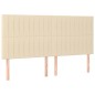 vidaXL Cama box spring colchón y luces LED tela crema 180x200 cm vidaXL Cama box spring colchón y luces LED tela crema 180x200 cm