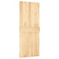 vidaXL Puerta corredera con herrajes madera maciza de pino 85x210 cm vidaXL Puerta corredera con herrajes madera maciza de pino 85x210 cm