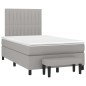 vidaXL Cama box spring con colchón tela gris claro 120x200 cm vidaXL Cama box spring con colchón tela gris claro 120x200 cm