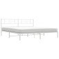 vidaXL Estructura de cama de metal con cabecero blanco 193x203 cm vidaXL Estructura de cama de metal con cabecero blanco 193x203 cm