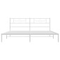 vidaXL Estructura de cama de metal con cabecero blanco 193x203 cm vidaXL Estructura de cama de metal con cabecero blanco 193x203 cm
