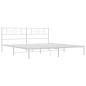 vidaXL Estructura de cama de metal con cabecero blanco 193x203 cm vidaXL Estructura de cama de metal con cabecero blanco 193x203 cm