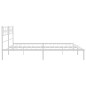 vidaXL Estructura de cama de metal con cabecero blanco 193x203 cm vidaXL Estructura de cama de metal con cabecero blanco 193x203 cm