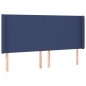 vidaXL Cama box spring colchón y luces LED tela azul 180x200 cm vidaXL Cama box spring colchón y luces LED tela azul 180x200 cm