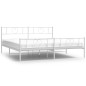 vidaXL Estructura cama metal con cabecero y pie cama blanco 183x213 cm vidaXL Estructura cama metal con cabecero y pie cama blanco 183x213 cm