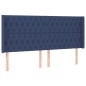 vidaXL Cama box spring colchón y luces LED tela azul 180x200 cm vidaXL Cama box spring colchón y luces LED tela azul 180x200 cm